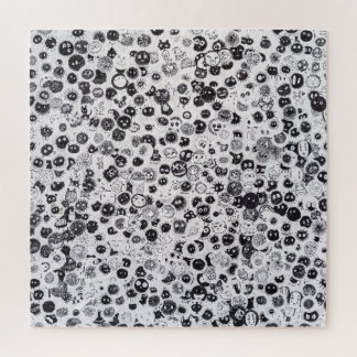 Onmogelijke zwarte en witte puzzels voor volwassen