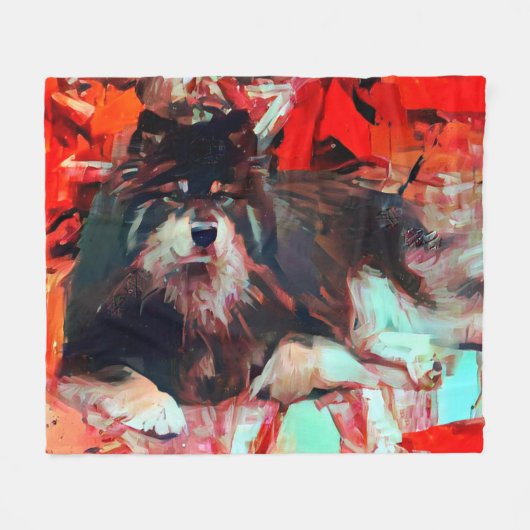 ONNI de Finse Lapphund fleece deken 3 maten (Voorkant (Horizontaal))