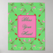 Onnodig uw hartritmeroze flamingo Flamingos kunstd Poster (Voorkant)