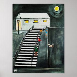 Onnodige Stappen Schilderij van Alfred Fox Poster