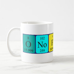 Onofredo périodique nom de table mug
