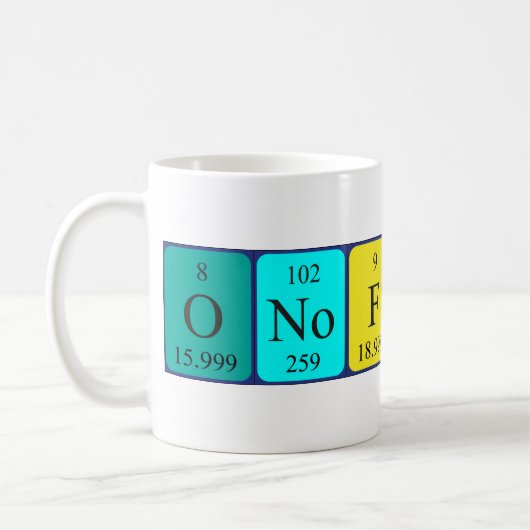 Onofredo périodique nom de table mug (Gauche)