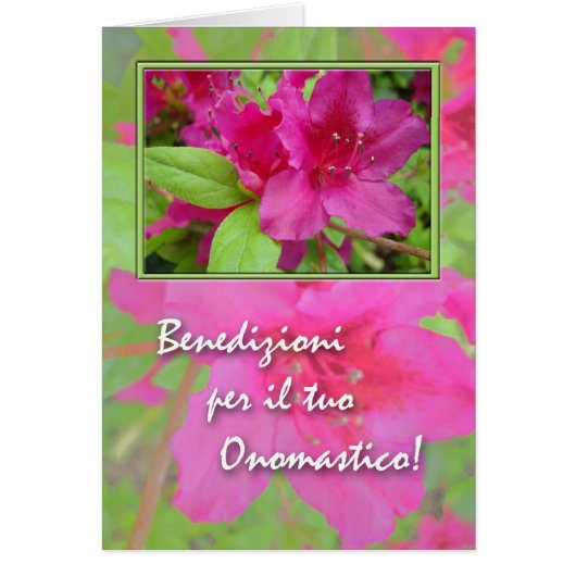 Onomastico, Italiaanse naamdag, Azaleas (Voorkant)