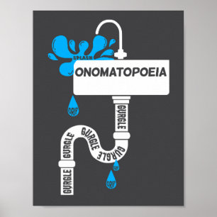 Onomatopee creatief schrijven of poëzie poster