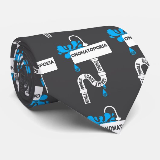 Onomatopee creatief schrijven of poëzie stropdas (Opgerold)