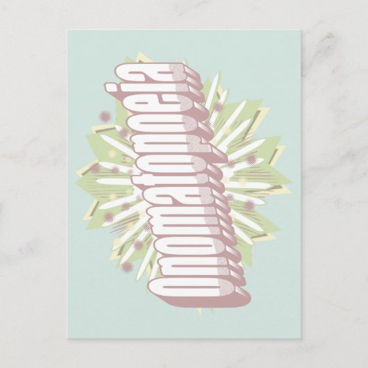 Onomatopoeia Explosion English Language Briefkaart (Voorkant)