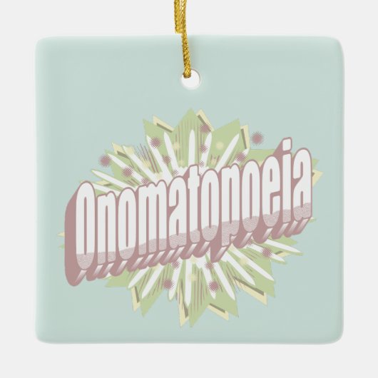 Onomatopoeia Explosion English Language Keramisch Ornament (Voorkant)