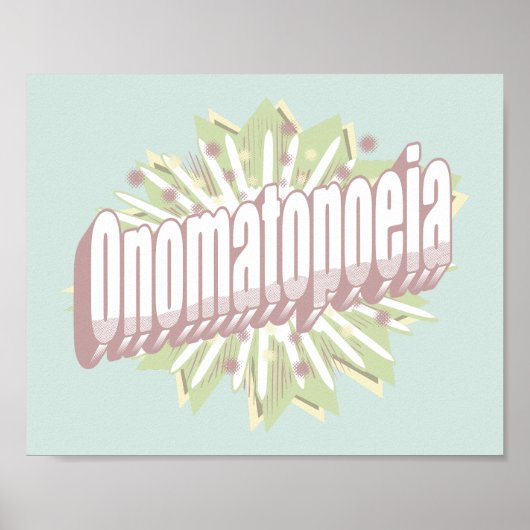 Onomatopoeia Explosion English Language Poster (Voorkant)