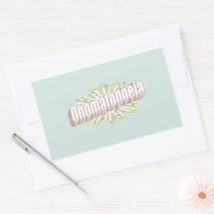 Onomatopoeia Explosion English Language Rechthoekige Sticker