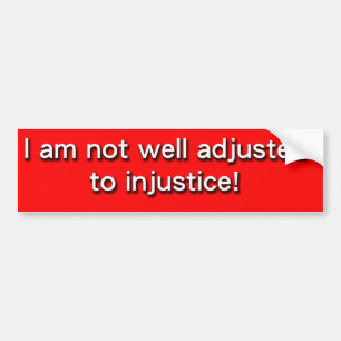 onrecht bumpersticker