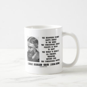 Onredelijke Vrouw Progress G. B. Shaw Quote Koffiemok