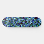 Onregelmatig en ongeorganiseerd mozaïekblauw skateboard (Horizontaal)