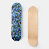 Onregelmatig en ongeorganiseerd mozaïekblauw skateboard (Voorkant)