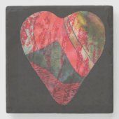 onregelmatig hart stenen onderzetter (Voorkant)