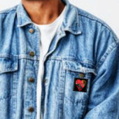 onregelmatig hart vierkante button 5,1 cm