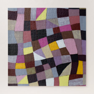 Onregelmatig raster: violet-geel Abstract schilder Legpuzzel