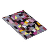 Onregelmatig raster: violet-geel Abstract schilder Notitieboek (Rechterzijde)