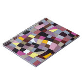 Onregelmatig raster: violet-geel Abstract schilder Notitieboek (Linkerzijde)