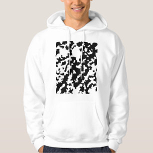 Onregelmatige Abstracte Mozaïek Zwart-wit Camo Hoodie