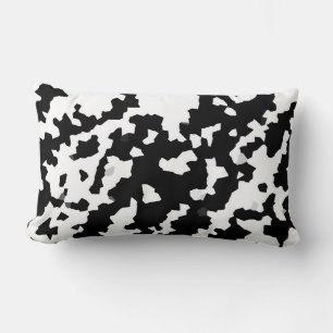 Onregelmatige Abstracte Mozaïek Zwart-wit Camo Kussen