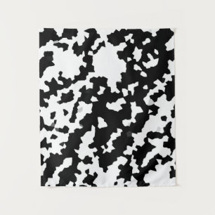 Onregelmatige Abstracte Mozaïek Zwart-wit Camo Wandkleed