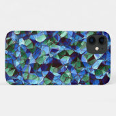 Onregelmatige blauwe en groene mozaïekoverlay Case-Mate iPhone case (Achterkant (horizontaal))