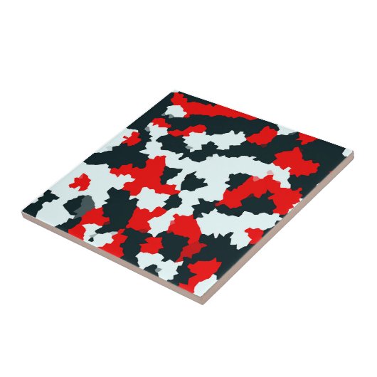 Onregelmatige kristallijne Abstracte Mozaïek Rode Tegeltje (Zijkant)