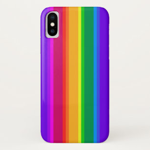 Onregelmatige regenboogstrepen iPhone x hoesje