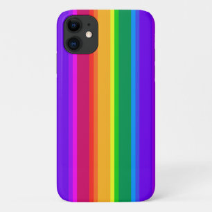 Onregelmatige regenboogstrepen iPhone 11 hoesje