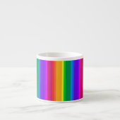 Onregelmatige regenboogstrepen espresso kop (Voorkant)