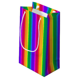 Onregelmatige regenboogstrepen klein cadeauzakje