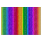 Onregelmatige regenboogstrepen snijplank (Voorkant)