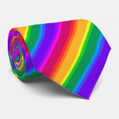 Onregelmatige regenboogstrepen stropdas (Opgerold)