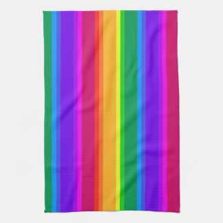 Onregelmatige regenboogstrepen theedoek