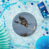 Onrijpe Bald Eagle die een vis laat vallen Papieren Bordje (Feest)