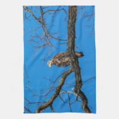 Onrijpe Bald Eagle in Peekskills, NY Theedoek (Verticaal)