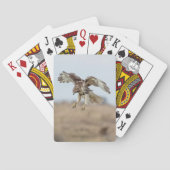 Onrijpe Rode Hawk Hovering Speelkaarten (Achterkant)