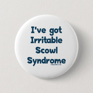 Onriteerbare Scowl Sydrome Ronde Button 5,7 Cm