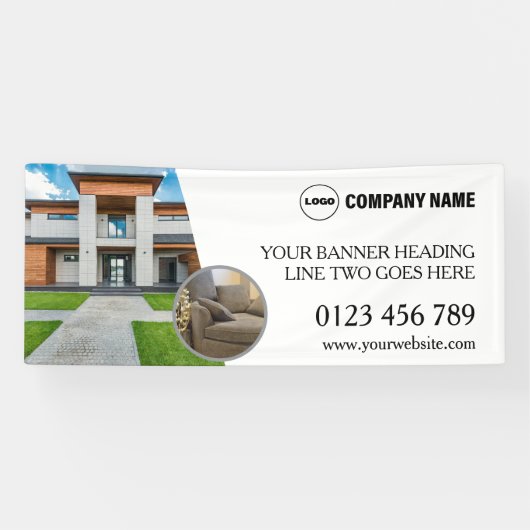 Onroerend goed aangepaste banner (Horizontaal)