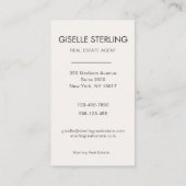 Onroerend goed agent neutraal professionele foto visitekaartje (Achterkant)