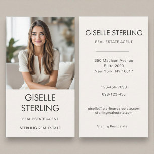 Onroerend goed agent neutraal professionele foto visitekaartje
