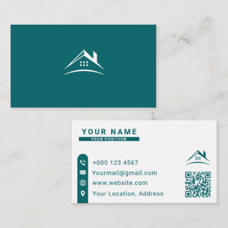 Onroerend Goed Agent Visitekaartje | Teal Huis Log