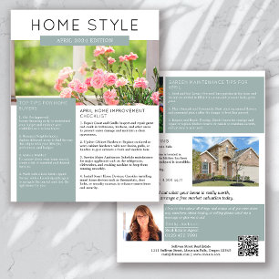 Onroerend goed April Nieuwsbrief Promotionele land Flyer