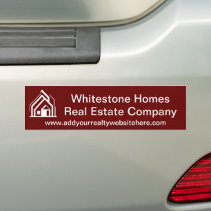 Onroerend goed bedrijf Burgundy Aangepaste makelaa Bumpersticker