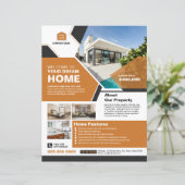 Onroerend goed bedrijf flyer sjabloon (Staand voorkant)