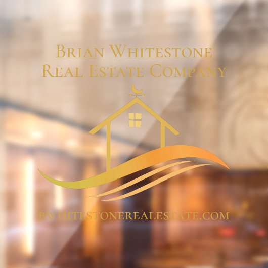 Onroerend goed Bedrijf Gouden Huis Aangepaste Mark Raamsticker (Vel 2)