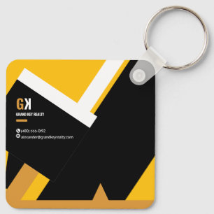 Onroerend goed Black & Gold Realtor Werknemerson Sleutelhanger