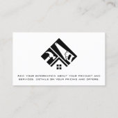 Onroerend goed | Bouw | Staal Bord Visitekaartje (Achterkant)