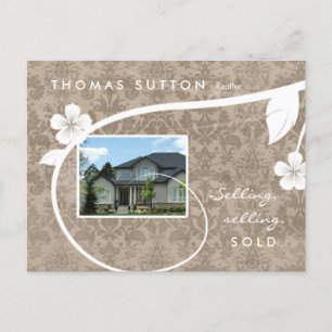 Onroerend goed/Briefkaart beige Briefkaart