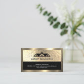 Onroerend goed dak Top Gold Sequin en Border Visitekaartje (Staand voorkant)